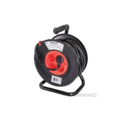 Silverline Enrouleur-dévidoir 230V Prises Schuko Européenne 4 Prises 16 A 25 M (C