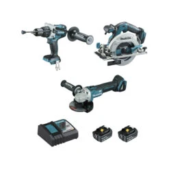Makita Ensemble De 3 Machines 18 V Li-Ion 5 Ah (DHP481 DGA506 DHS680) DLX3095