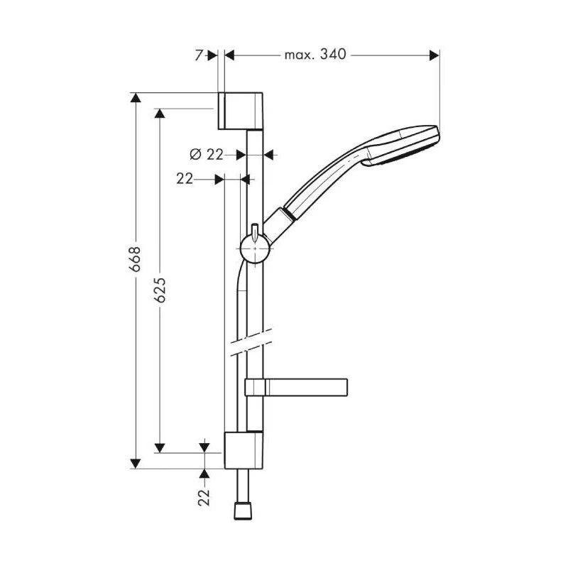 Hansgrohe Ensemble De Douche Croma 100 Vario EcoSmart / Unica'C 27776000 2 Hansgrohe Ensemble De Douche Croma 100 Vario EcoSmart / Unica'C 27776000 – Image 2