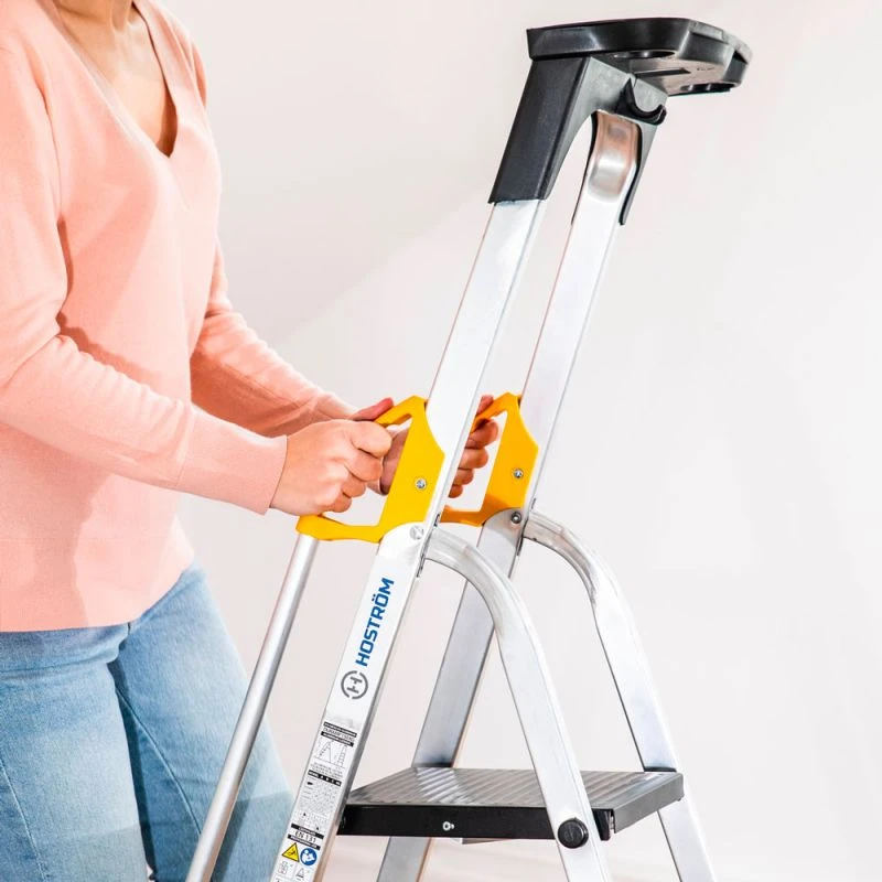 Escabeau 7 Marches DURAMP Aluminium Léger, Sécurisé Avec Rampes Et Porte-outils 140cm Hoström 7 Escabeau 7 Marches DURAMP Aluminium Léger, Sécurisé Avec Rampes Et Porte-outils 140cm Hoström – Image 7