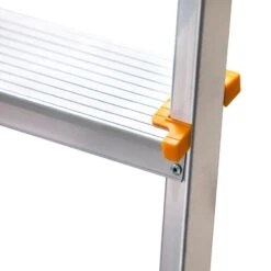 Escabeau 8 Marches DURAMP Aluminium Léger, Sécurisé Avec Rampes Et Porte-outils 162cm Hostrom -Kobleo escabeau 8 marches duramp alu pliable securise plateforme 162cm hostrom 7