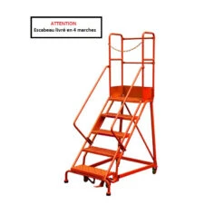 Escabeau De Sécurité Immobilisation Automatique 4 Marches RLC354