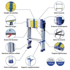 Escabeau Télescopique Extendact6 8 Escabeau Télescopique Extendact6 -Kobleo escabeau telescopique extendact6 3