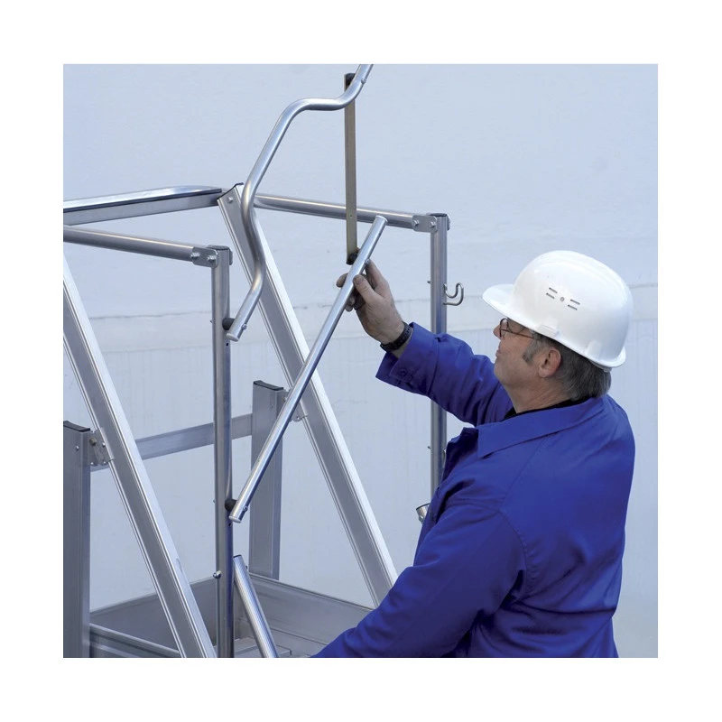 Escalier De Rayonnage Sécurisé En Alu 10 Marches Hauteur Accès 418 M M 2 Escalier De Rayonnage Sécurisé En Alu 10 Marches Hauteur Accès 418 M M – Image 2