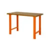 Bahco Etabli D'atelier Avec Plateau MDF 180 Cm Orange Pieds Fixes 1495WB18TD