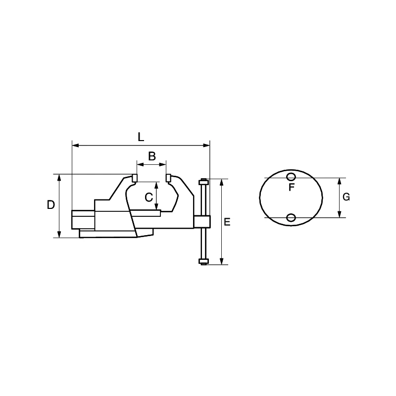 Bahco Etau D'établi Guide Carré Mors Interchangeables Ouverture Max 145mm 83 5 Bahco Etau D'établi Guide Carré Mors Interchangeables Ouverture Max 145mm 83 – Image 5