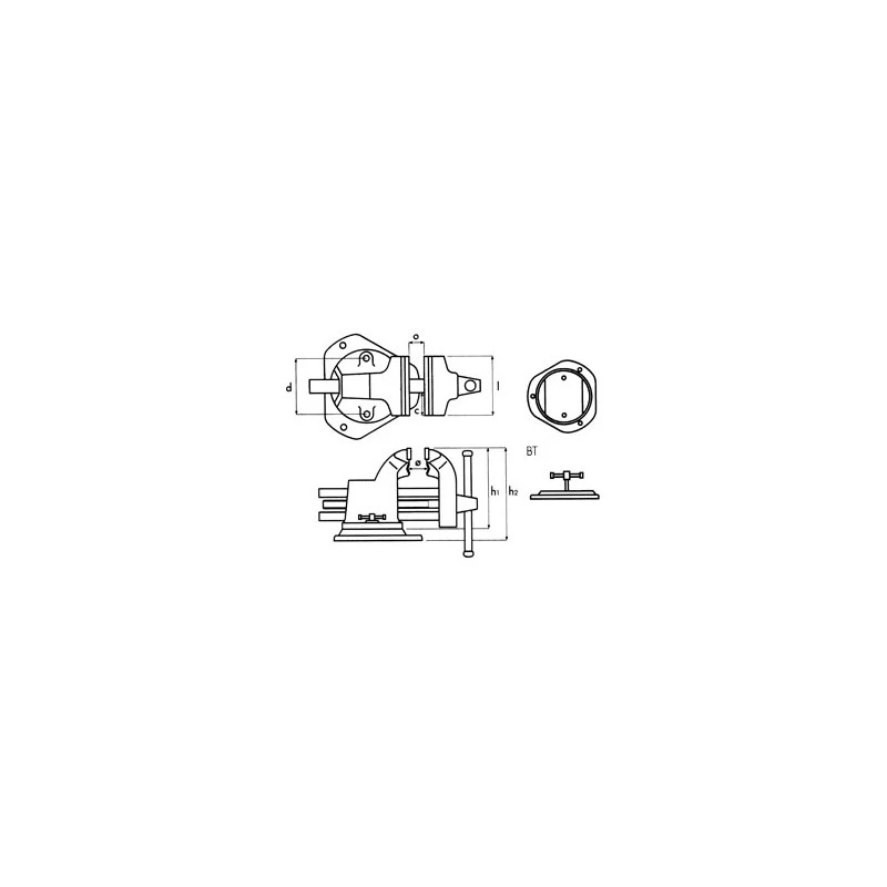 Etau Double Guidage Tournant L 150mm Ouverture 185mm Série 40 Serre-tu 2 Etau Double Guidage Tournant L 150mm Ouverture 185mm Série 40 Serre-tu – Image 2