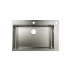 Hansgrohe Evier Encastré Acier Inoxydable 1 Cuve 660 Mm S712-F660 Avec 2 Trous R