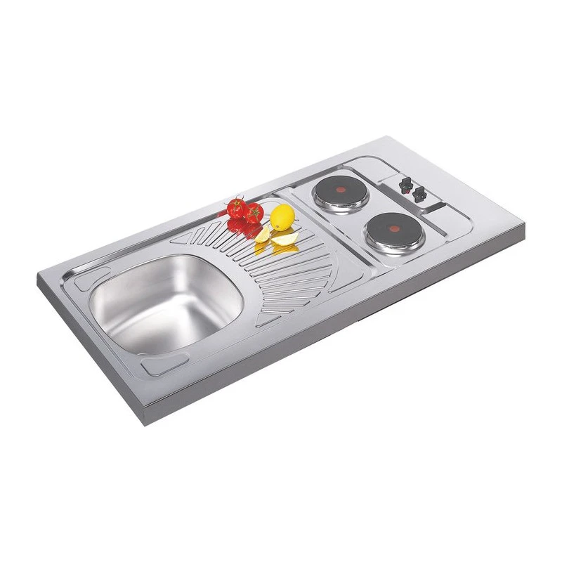 MODERNA Evier Inox 1200 X 600 Mm 1 Bac Et 1 égouttoir Avec Plaques électriques 3 MODERNA Evier Inox 1200 X 600 Mm 1 Bac Et 1 égouttoir Avec Plaques électriques – Image 3