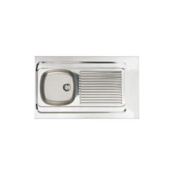 MODERNA Evier Inox à Poser 1 Cuve 100 X 60 Cm