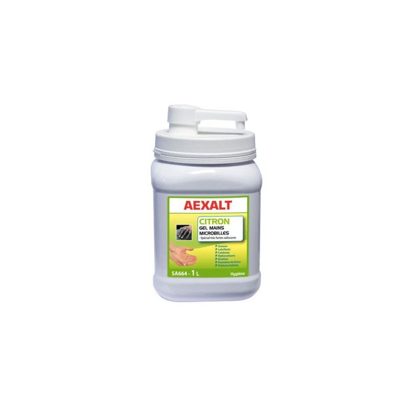 Aexalt Gel Mains Microbilles Sans Solvant 1 L CITRON 1 Aexalt Gel Mains Microbilles Sans Solvant 1 L CITRON