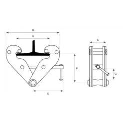 Griffe D'accrochage Palan Mise En Place Rapide 5T BC50 Stockman -Kobleo griffe d accrochage palan mise en place rapide 5t bc50 stockman 2