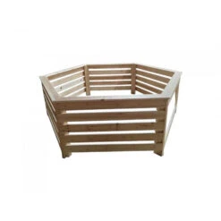 Habillage Bois Hexagonal Pour Spas/piscines Gonflables 2.35x1.84x71m