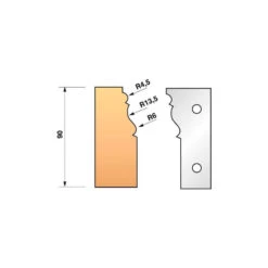 Jeu De 2 Fers Profilés N°301 Pour Porte-outils Ht.90 Mm