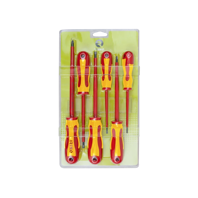 Jeu De 6 Tournevis Isolés Pour Vis à Fente Et Vis Phillips 459V-6-B 1 Jeu De 6 Tournevis Isolés Pour Vis à Fente Et Vis Phillips 459V-6-B