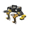 DeWALT Kit 2 Outils Batterie Perceuse Visseuse Boulonneuse Chocs 18V 5Ah Li-I