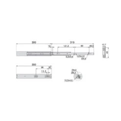 Kit 5 Paires De Coulisses Pour Tiroirs 45x350mm à Billes Zingué Emuca -Kobleo kit 5 paires de coulisses pour tiroirs 45x350mm a billes zingue emuca 6