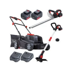 Scheppach Kit De 3 Outils De Jardin 18V 4Ah Li-Ion Avec 2 Batteries Et Chargeur