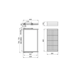 Kit De Panier à Fils Emuca Avec Glissières 800mm Noir Texturé -Kobleo kit de panier a fils emuca avec glissieres 800mm noir texture 4