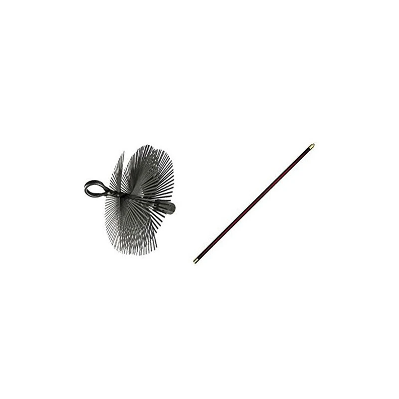 Kit De Ramonage 7 Ml Cannes Et Hérisson Rond Acier Diam250mm 1 Kit De Ramonage 7 Ml Cannes Et Hérisson Rond Acier Diam250mm