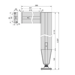 Kit De Structure Modulaire Emuca Zero 3 Profilés Montage Sol Et Mur -Kobleo kit de structure modulaire emuca zero 3 profiles couleur pierre 2