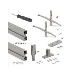 Kit De Structure Modulaire Emuca Zero à Monter Au Mur Gris Pierre -Kobleo kit de structure modulaire emuca zero a monter au mur gris pierre 3