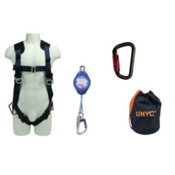 Kit Expert Auto Harnais S-M-L-XL Enrouleur Sangle 2m Mousqueton Alu Sa