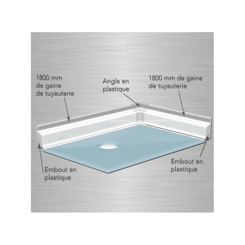 Kit Gaine De Tuyauterie Pour Braddan Sulby Low Profile 1800mm 2 Embout 1 Kit Gaine De Tuyauterie Pour Braddan Sulby Low Profile 1800mm 2 Embout