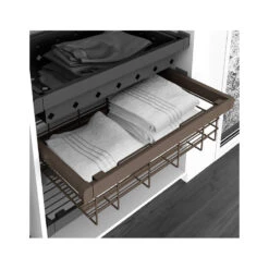 Kit Panier Métallique Et Cadre Coulissant Emuca 900mm Couleur Moka -Kobleo kit panier metallique et cadre coulissant emuca 900mm couleur moka 2