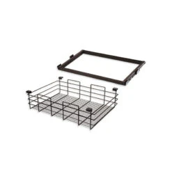 Kit Panier Métallique Et Cadre Coulissant Emuca 900mm Couleur Moka