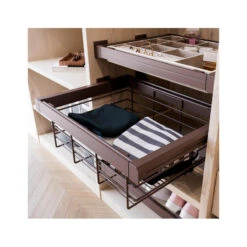 Kit Panier Métallique Et Cadre Coulissant Emuca 900mm Couleur Moka -Kobleo kit panier metallique et cadre coulissant emuca 900mm couleur moka 3