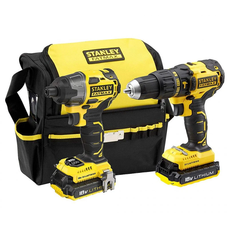 Stanley Kit Perceuse PercussionVisseuse Chocs Fatmax 18V Lithium 2x2Ah Sac Tra 1 Stanley Kit Perceuse PercussionVisseuse Chocs Fatmax 18V Lithium 2x2Ah Sac Tra
