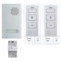 Kit Portier Audio DB2INT 2 Fils 1 Bouton 2 Postes Intérieurs Aiphone