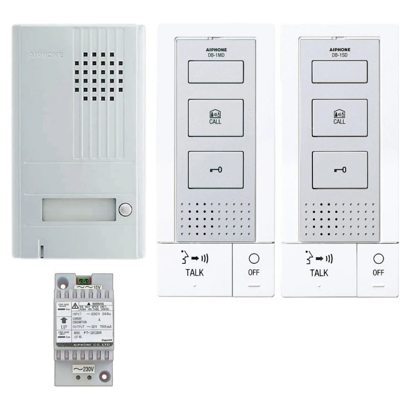 Kit Portier Audio DB2INT 2 Fils 1 Bouton 2 Postes Intérieurs Aiphone 1 Kit Portier Audio DB2INT 2 Fils 1 Bouton 2 Postes Intérieurs Aiphone