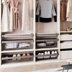 Emuca - Kit Range-chaussures Métallique Et Cadre Coulissant 600mm Couleur Moka - 7088213 -Kobleo kit range chaussures et cadre coulissant 600mm moka 7088213 emuca 3