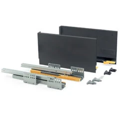 Kit Tiroir Cuisine Concept H185mm Prof 400mm Fermeture Amortie Acier G