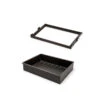 Kit Tiroir Métallique Et Cadre Coulissant Emuca 800mm Couleur Moka