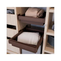 Kit Tiroir Métallique Et Cadre Coulissant Emuca 800mm Couleur Moka -Kobleo kit tiroir metallique et cadre coulissant emuca 800mm couleur moka 2