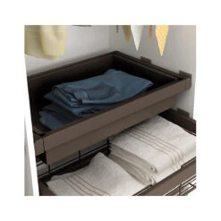 Kit Tiroir Métallique Et Cadre Coulissant Emuca 800mm Couleur Moka -Kobleo kit tiroir metallique et cadre coulissant emuca 800mm couleur moka 3