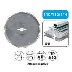 Lame Carbure 250x30x80z Neg. Tp / Metaux Non-Ferreux -Kobleo lame carbure 250x30x80z neg tp metaux non ferreux 2