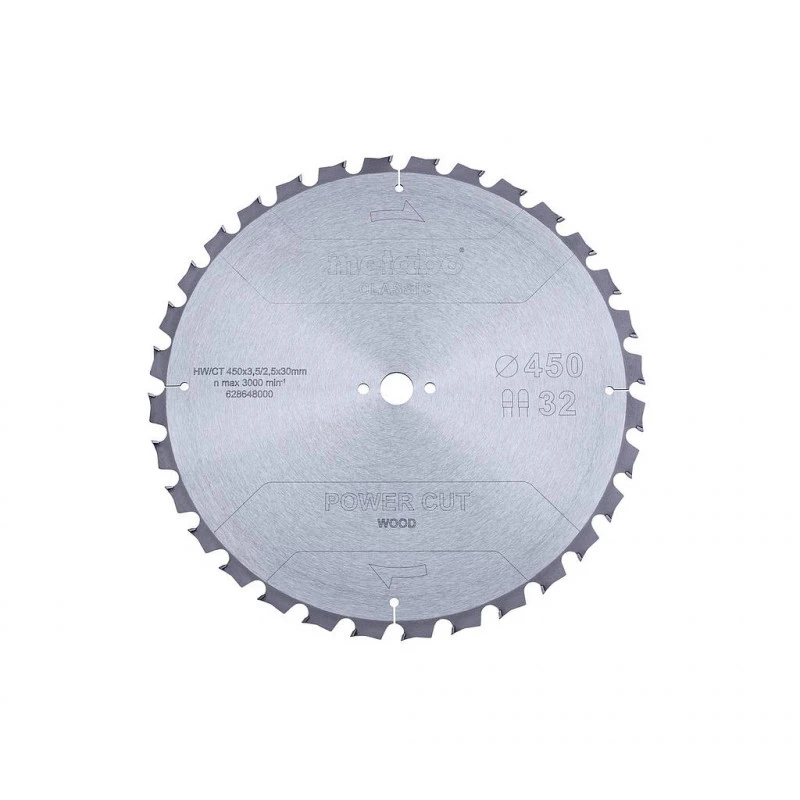 Metabo Lame De Scie Circulaire «power Cut Wood» Classic 450x30x35 Mm 32 Dents 1 Metabo Lame De Scie Circulaire «power Cut Wood» Classic 450x30x35 Mm 32 Dents