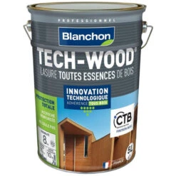 Lasure Blanchon Tech-Wood 5L Chêne Moyen Pour Toutes Essences De Bois