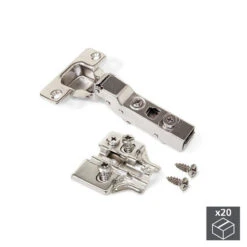 Lot 20 Charnières Montage Applique 20 Embases Eurovis Vis Montage