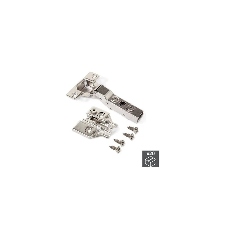 Lot De 20 Charnières Montage En Applique Emuca 1 Lot De 20 Charnières Montage En Applique Emuca