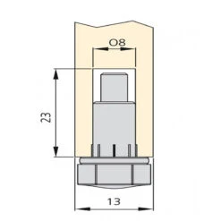 Emuca - Lot De 20 Vérins Hexagonale M6 Acier Et Plastique Pour Pied De Meuble - 2020015 -Kobleo lot de 20 verins hexagonale m6 en acier et plastique 2020015 emuca 2