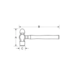 Bahco Marteau De Serrurier à Panne Ronde 450 G Avec Manche En Hickory NS506- -Kobleo marteau de serrurier a panne ronde 450 g avec manche en hickory ns506 bahco 2