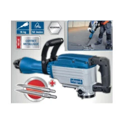 Marteau Piqueur AB1600 1600W 47J Avec 2 Burins Scheppach 5 Marteau Piqueur AB1600 1600W 47J Avec 2 Burins Scheppach -Kobleo marteau piqueur ab1600 1600w 47j avec 2 burins scheppach 2