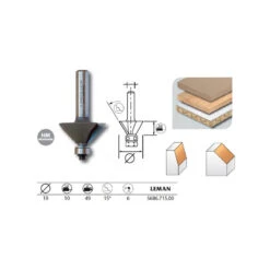 Mèche à Chanfreiner 15° Long. 49 Diam. 19 Q.6 Guide 5686.715.00