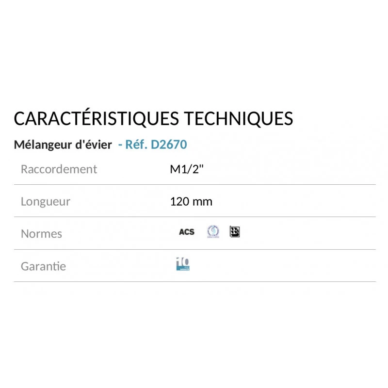 Mélangeur D'évier MM1/2" Entraxe 110mm Laiton Chromé Delabie 3 Mélangeur D'évier MM1/2" Entraxe 110mm Laiton Chromé Delabie – Image 3