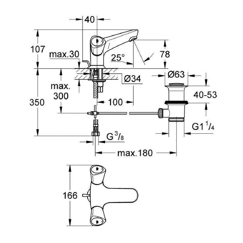 Grohe Mélangeur De Lavabo Costa S 2 Grohe Mélangeur De Lavabo Costa S – Image 2